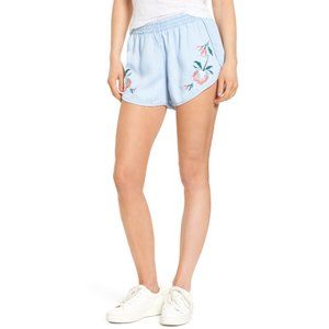 Rails Liam Floral Embroidered Soft Chambray Shorts